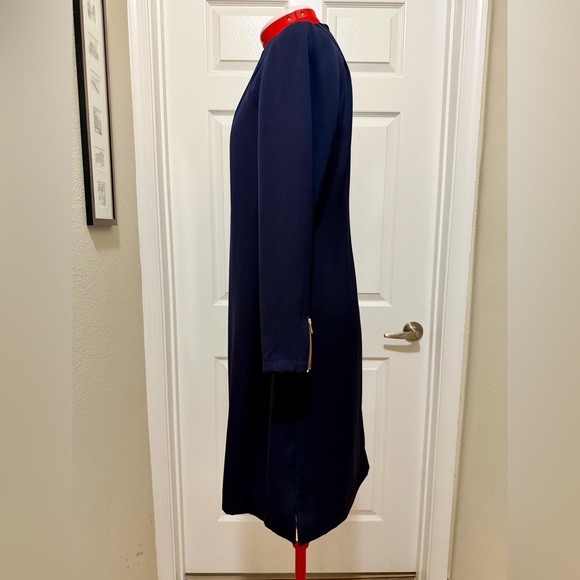 Ted Baker London Classic Navy Long Sleeve Dress, sz 2 (UK) 6 (USA) - Picture 3 of 9